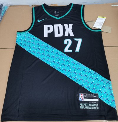 NBA 27 Nurkic Portland Trail Blazers 22-23 city Maillot imprimé